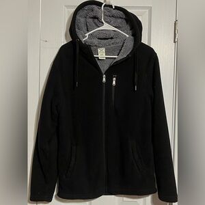 Faded Glory Black Jacket with Gray Lining